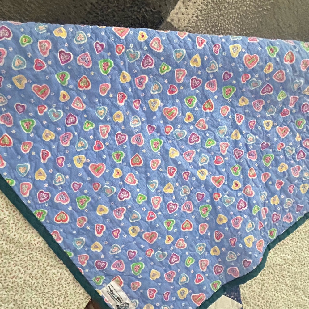 Handmade Pinwheel Patchwork Quilt - Cream with Multicolor Accents - Picture 3 of 9